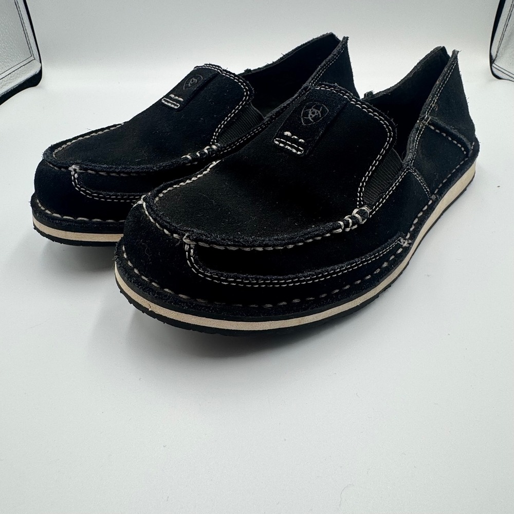 Ariat Cruiser Black Suede Slip On Shoes Womens 10B 10027355 Loafers